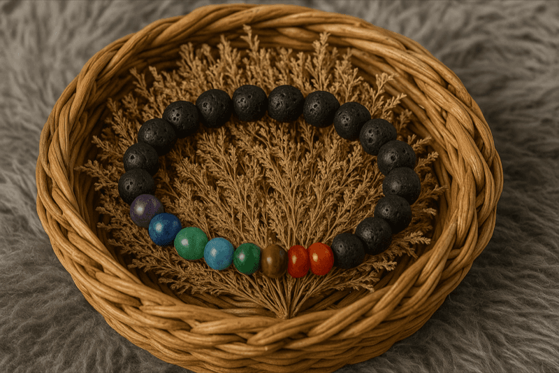 7 Chakra Lava Stone Bracelet 5