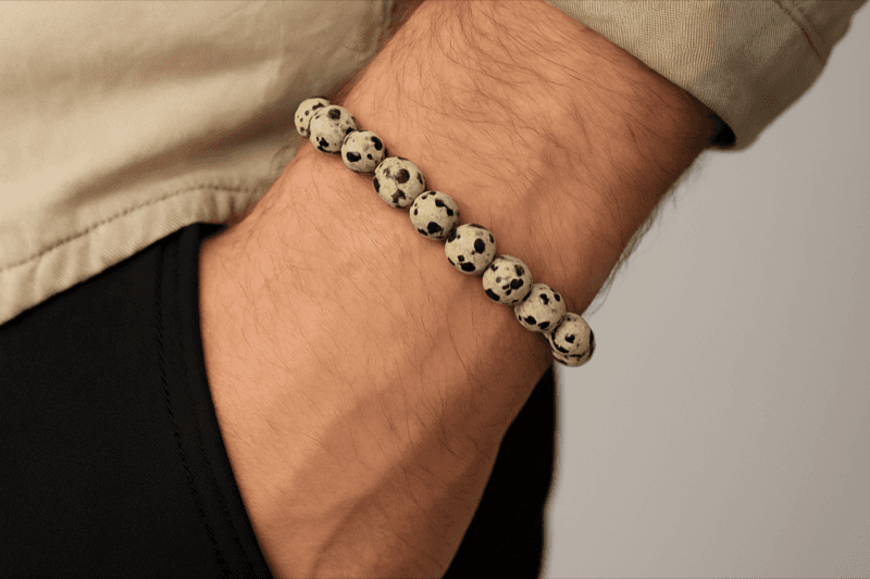 Dalmatian Jasper Crystal Bracelet 4
