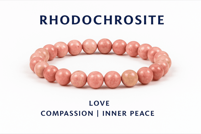 Rhodochrosite Crystal Bracelet