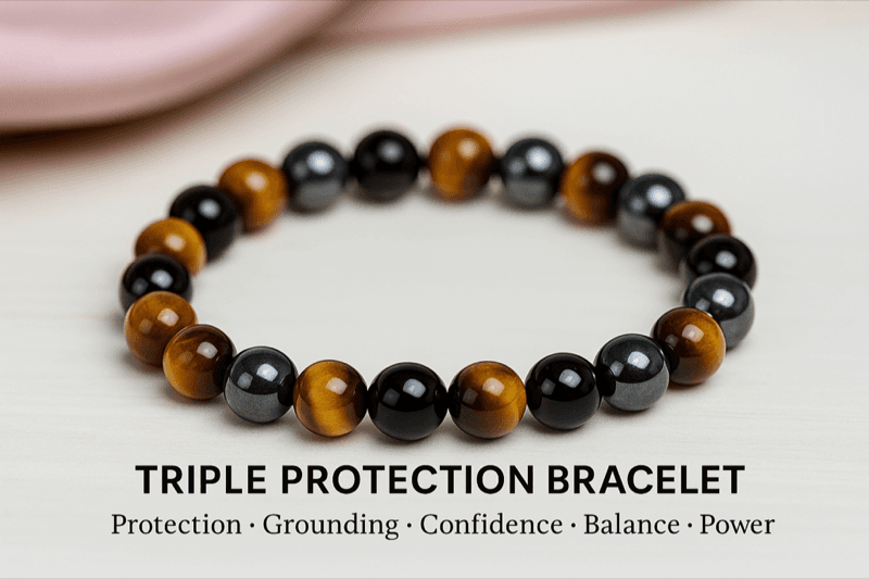 Triple Protection Crystal Bracelet