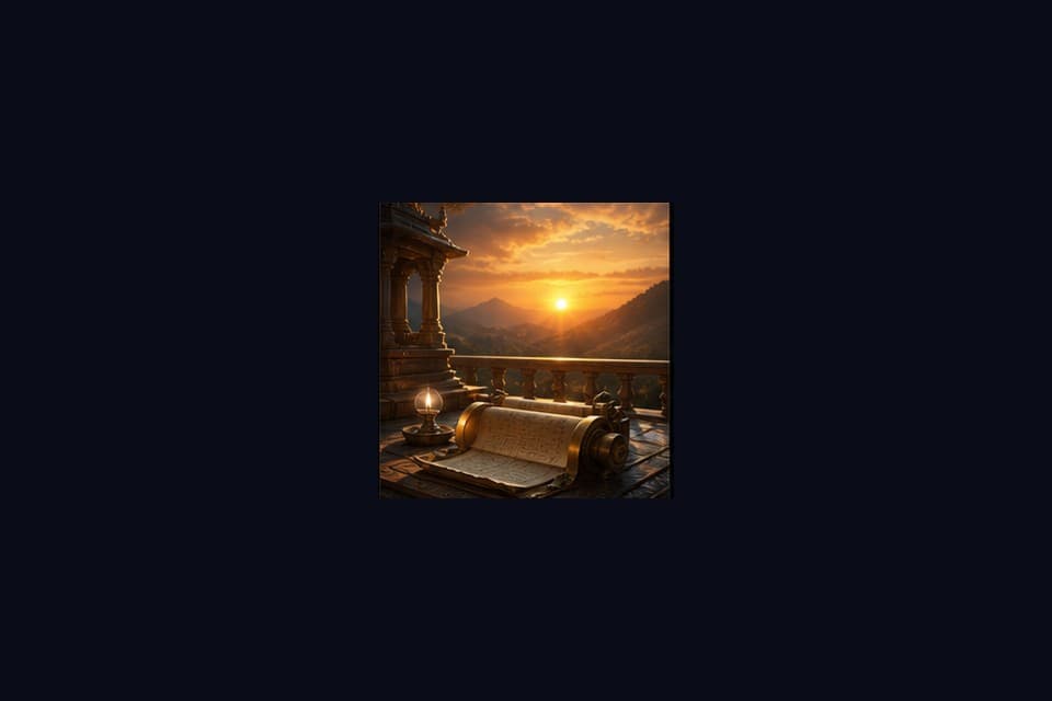 Sunrise and sunset panchang timing illustration