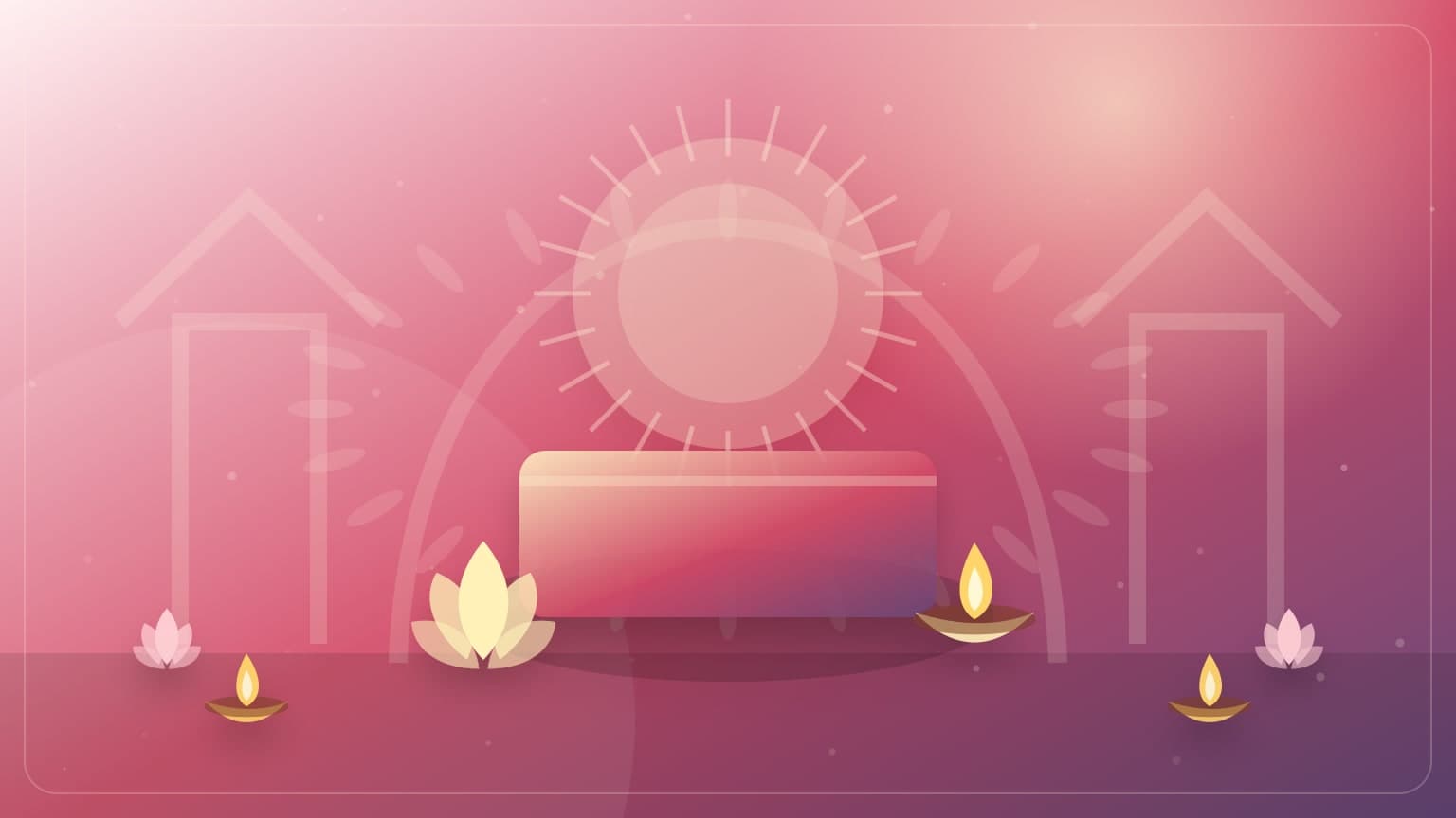 A Kajari Teej cover with Gauri fasting altar colors, flowers, and devotional lamps.