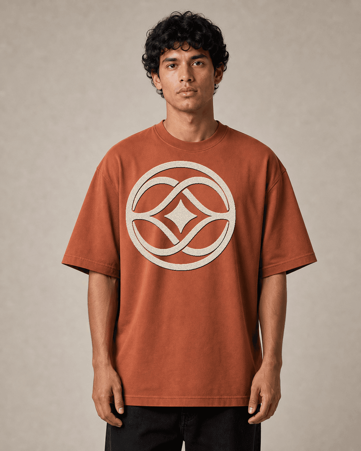 CELESTIAL Oversized Faded Tee - Copper