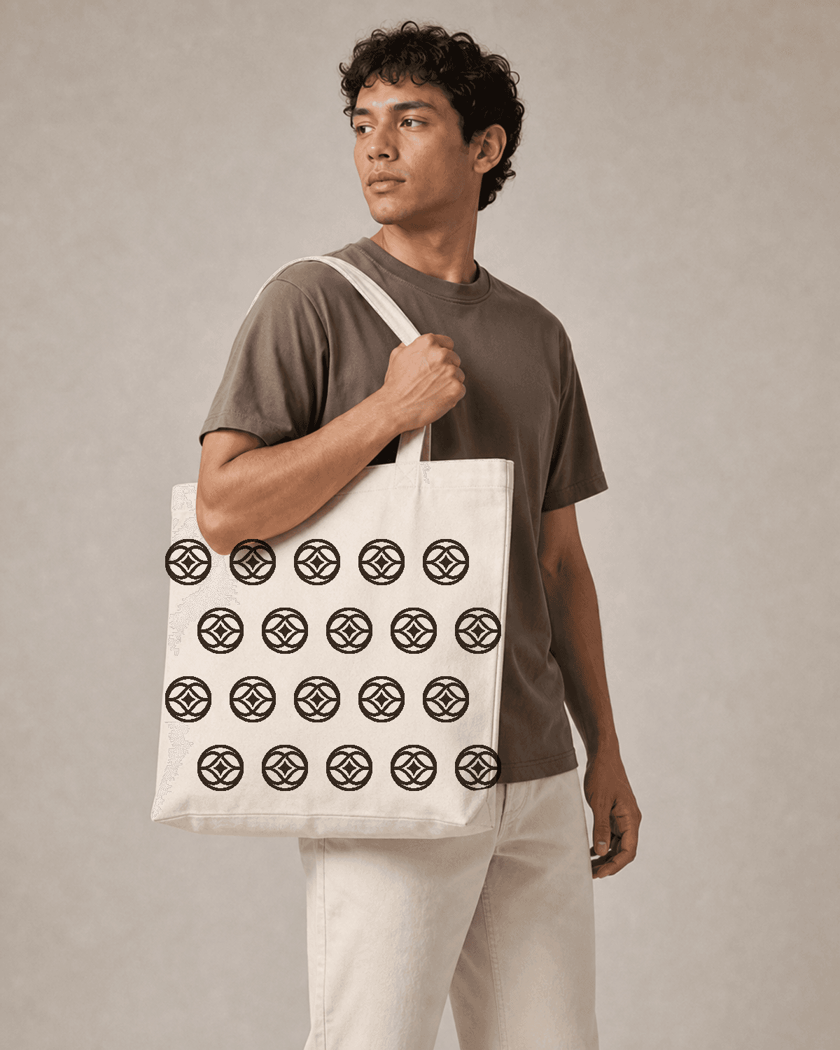 CELESTIAL Monogram Tote - Natural