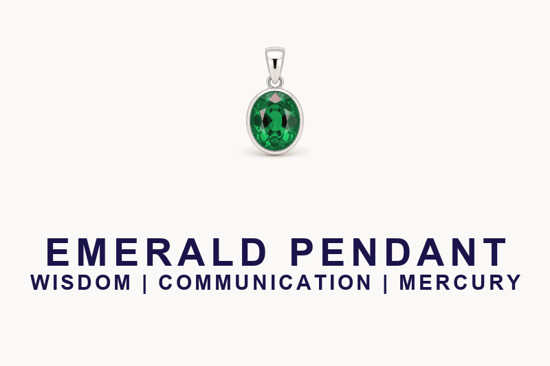 Emerald Gemstone Pendant - Gold