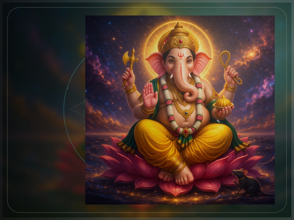 Vighnaharta, the compassionate remover of obstacles, for Shri Ganesha