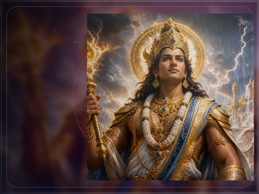 Devaraja, king of the devas and guardian of order, for Indra Dev