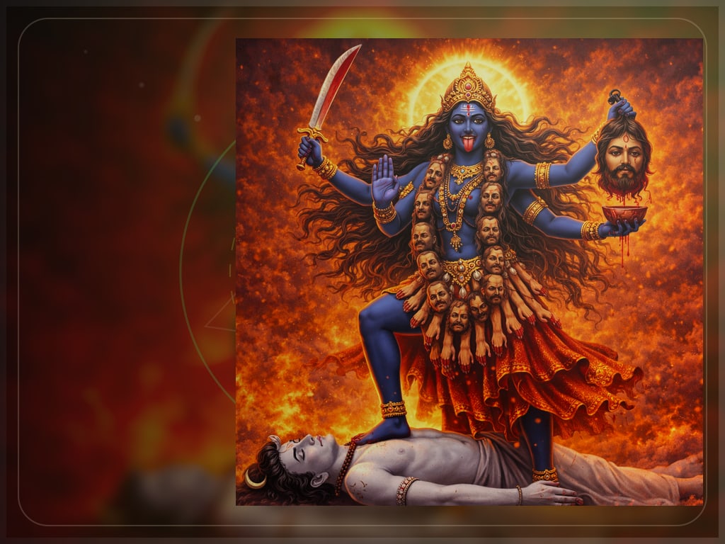 Kala Bhairavi, destroyer of time and illusion, for Maa Kali