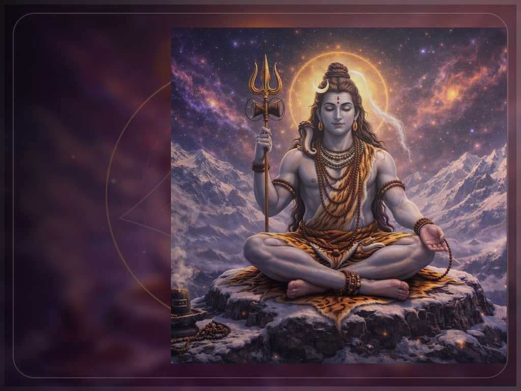 Adiyogi, the first yogi and master of meditation, for Bhagwan Shiva
