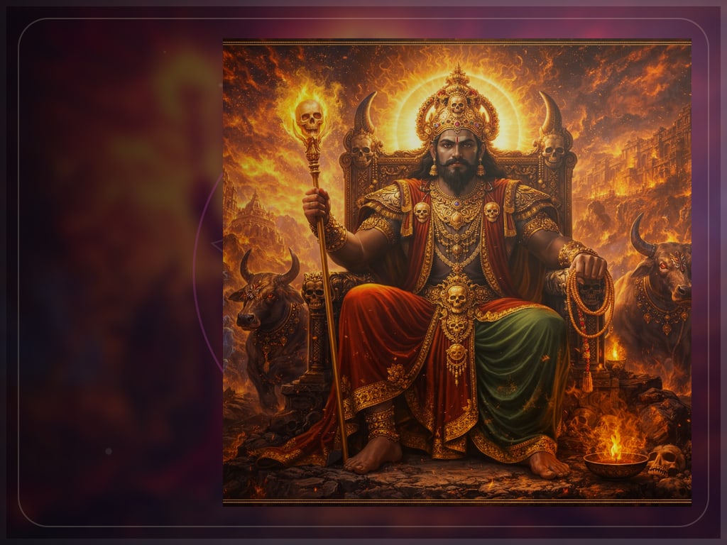 Dharmaraja, king of righteous justice, for Yama Raj